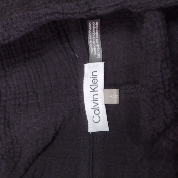 Calvin Klein Cowl Neck Sleeveless Black Muslin Top Size Large - Picture 4 of 7